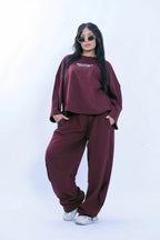 Make Your Mark Co-Ord Set - Burgundy