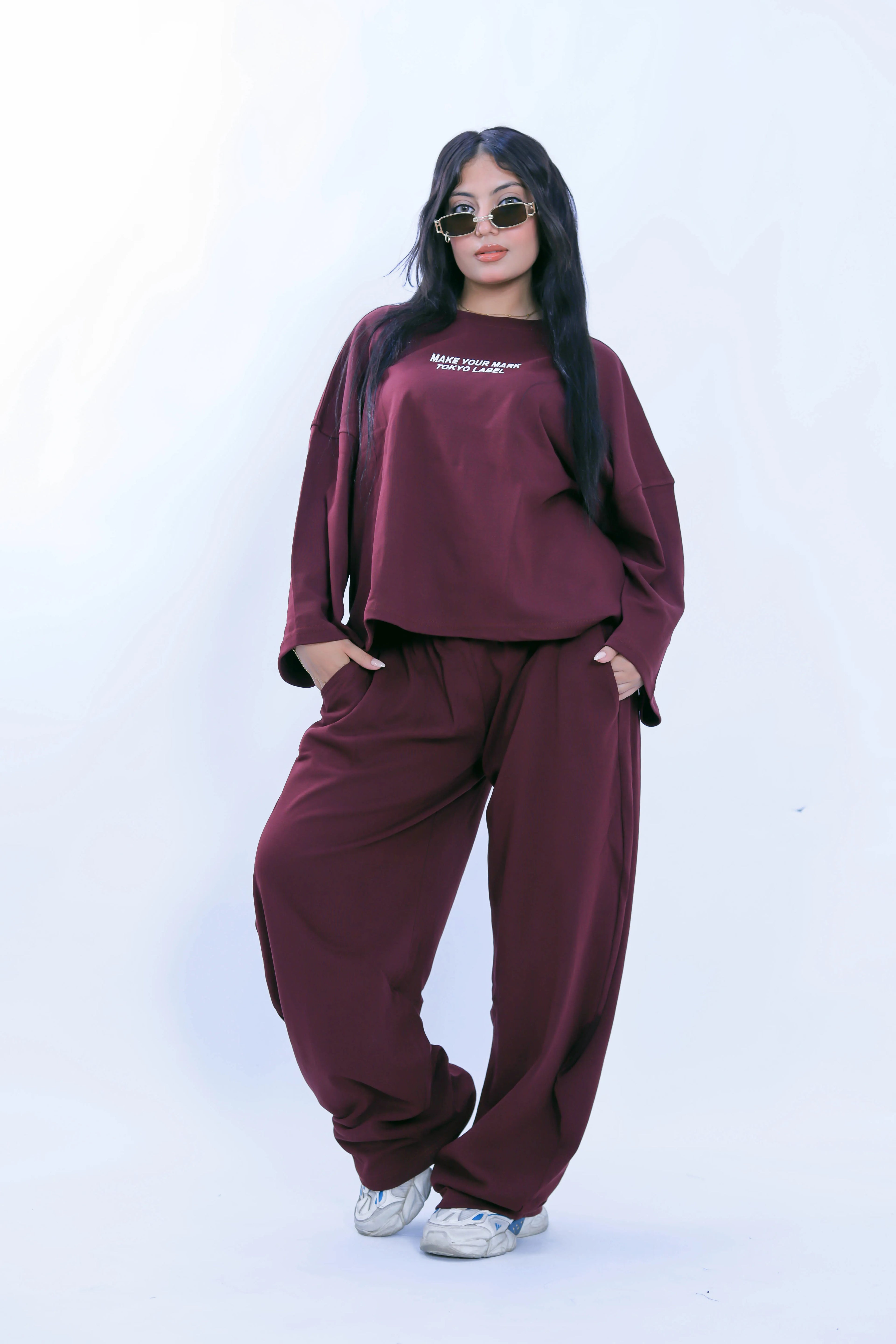 Make Your Mark Co-Ord Set - Burgundy
