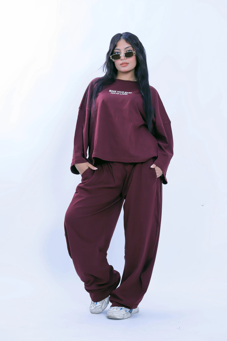 Make Your Mark Co-Ord Set - Burgundy