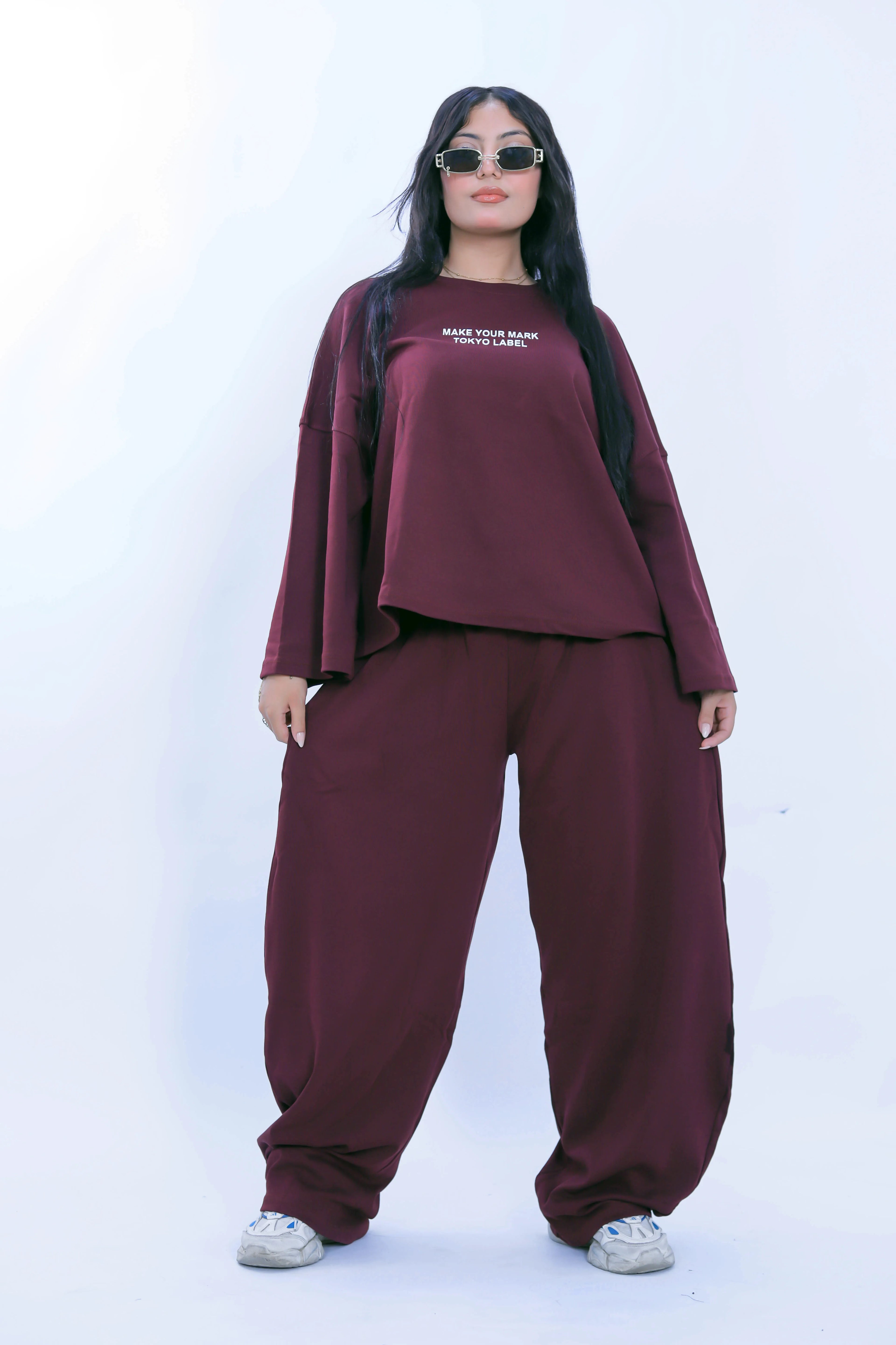 Make Your Mark Co-Ord Set - Burgundy