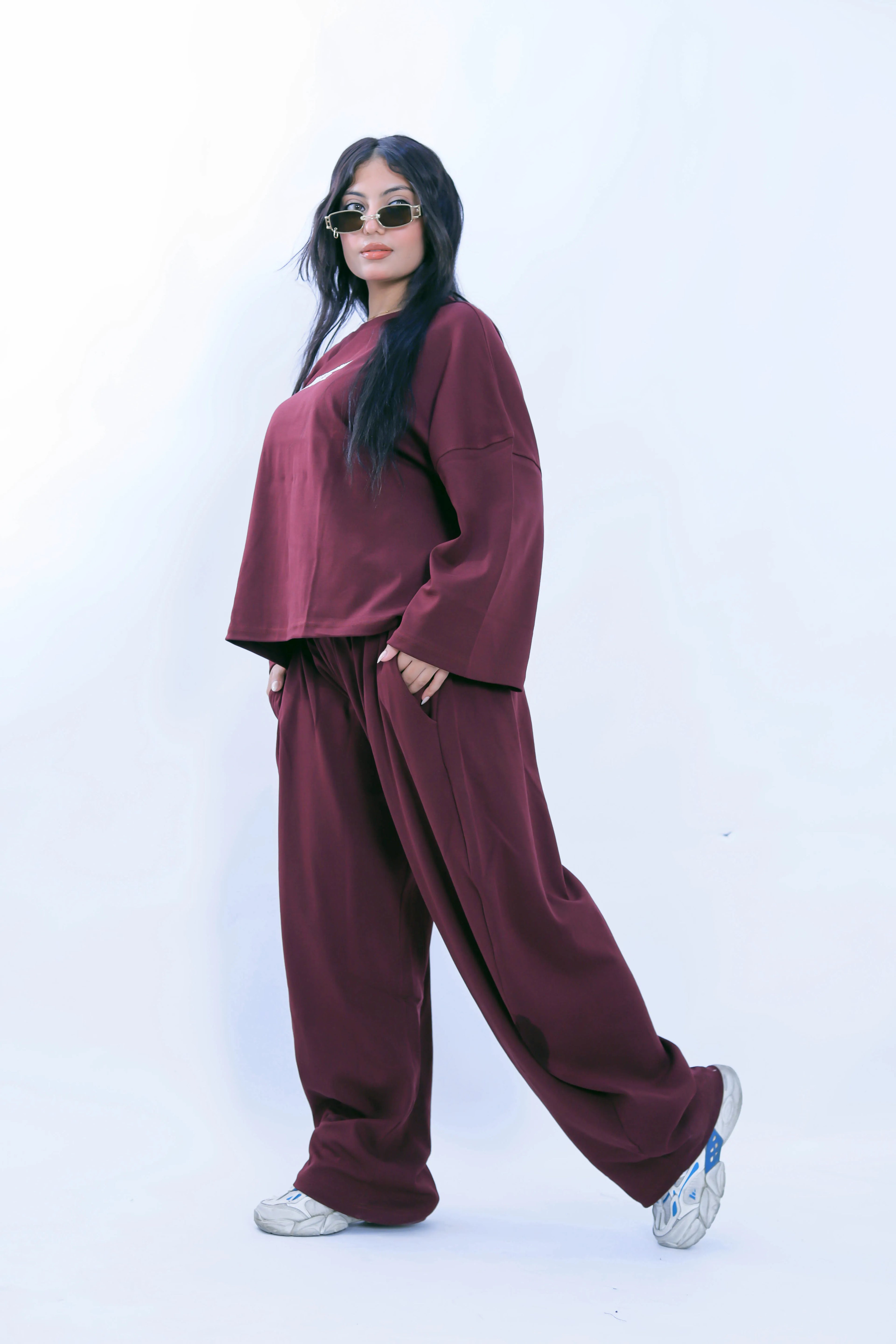 Make Your Mark Co-Ord Set - Burgundy