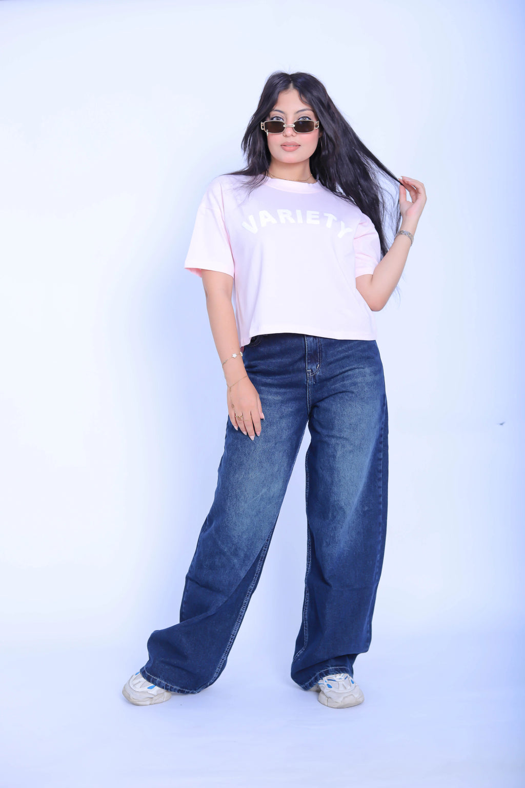 Variety Cropped Tee - Pink