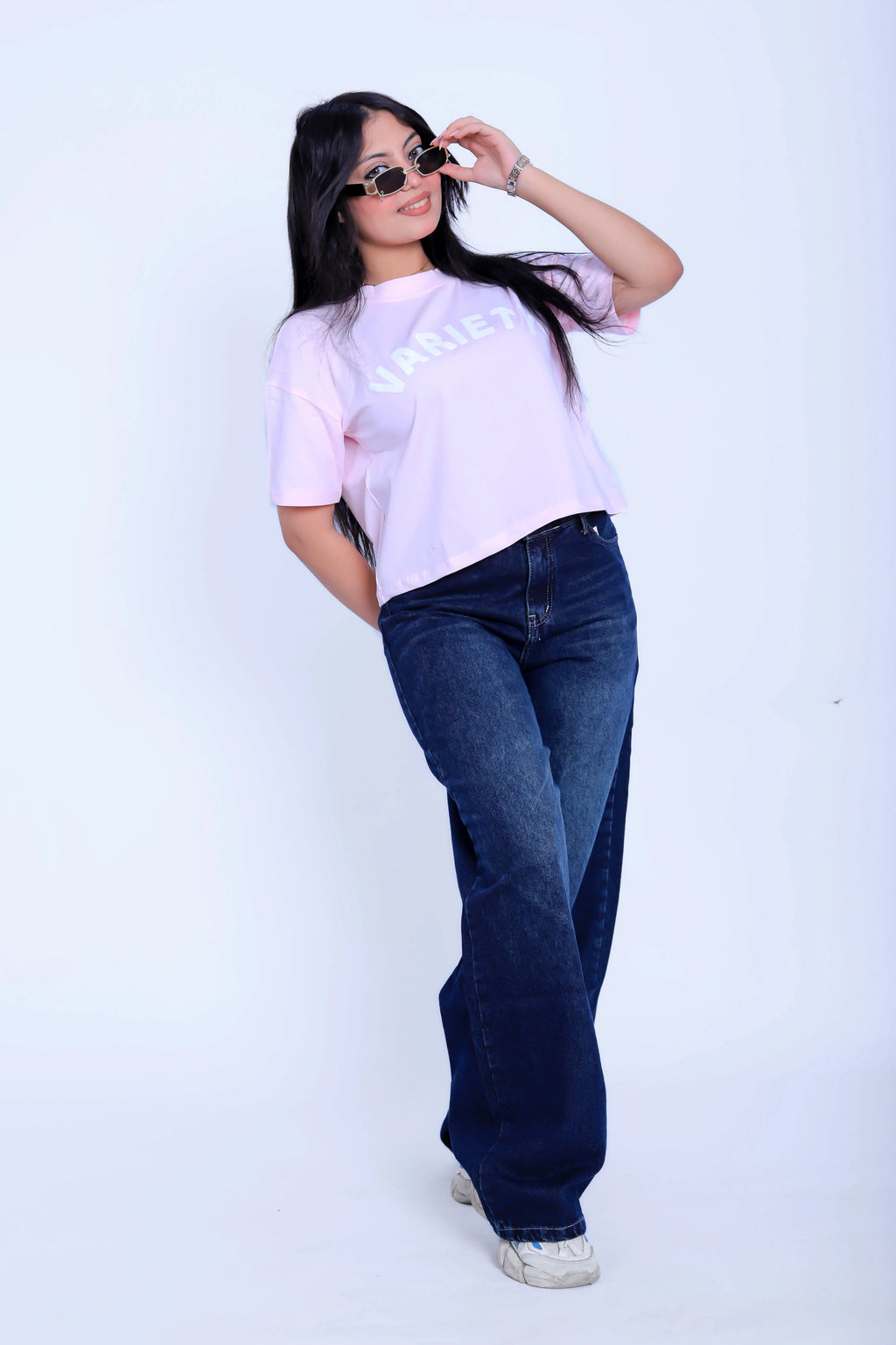 Variety Cropped Tee - Pink