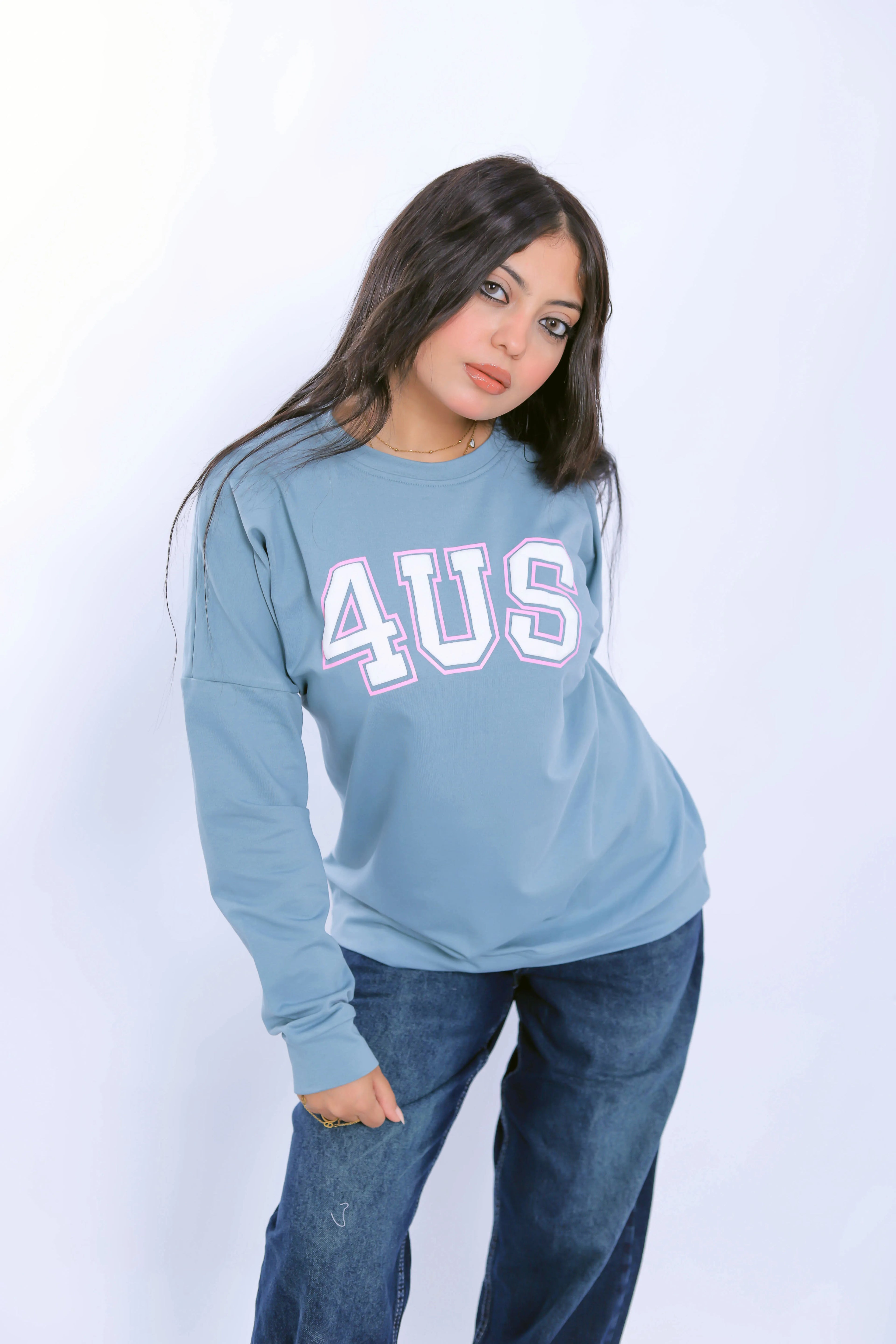 4US Sweatshirt - Light Blue