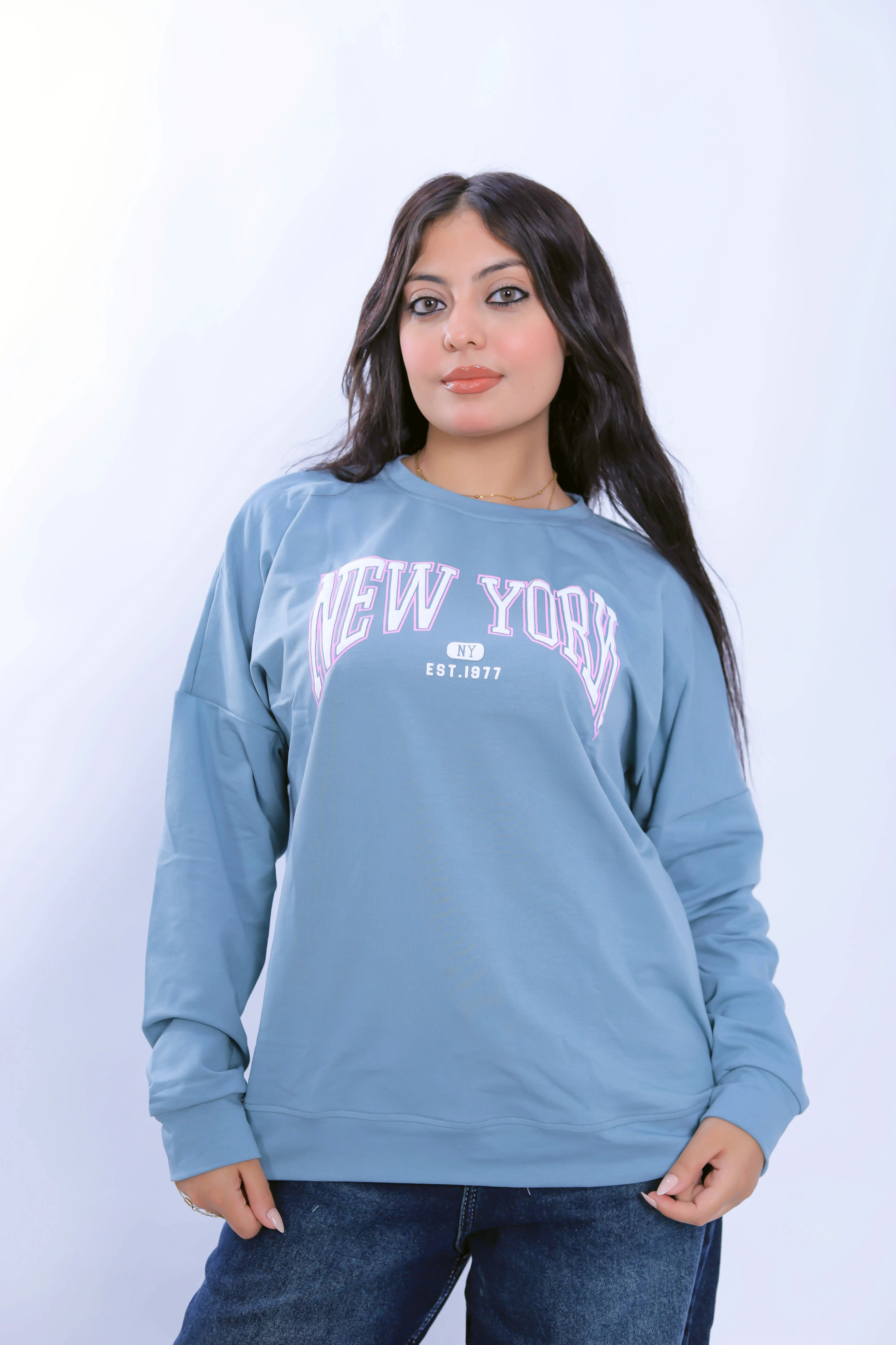 New York 1977 Sweatshirt - Light Blue