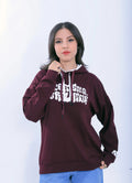 Puff Print Hoodie - Burgundy