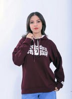 Puff Print Hoodie - Burgundy