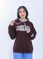 Puff Print Hoodie - Burgundy