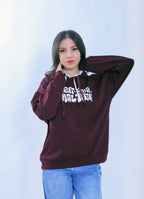 Puff Print Hoodie - Burgundy