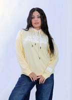 Puff Print Hoodie - Light Yellow