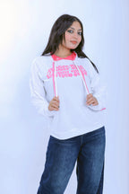 Puff Print Hoodie - White