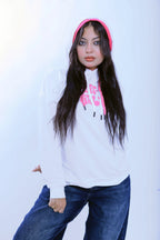 Puff Print Hoodie - White