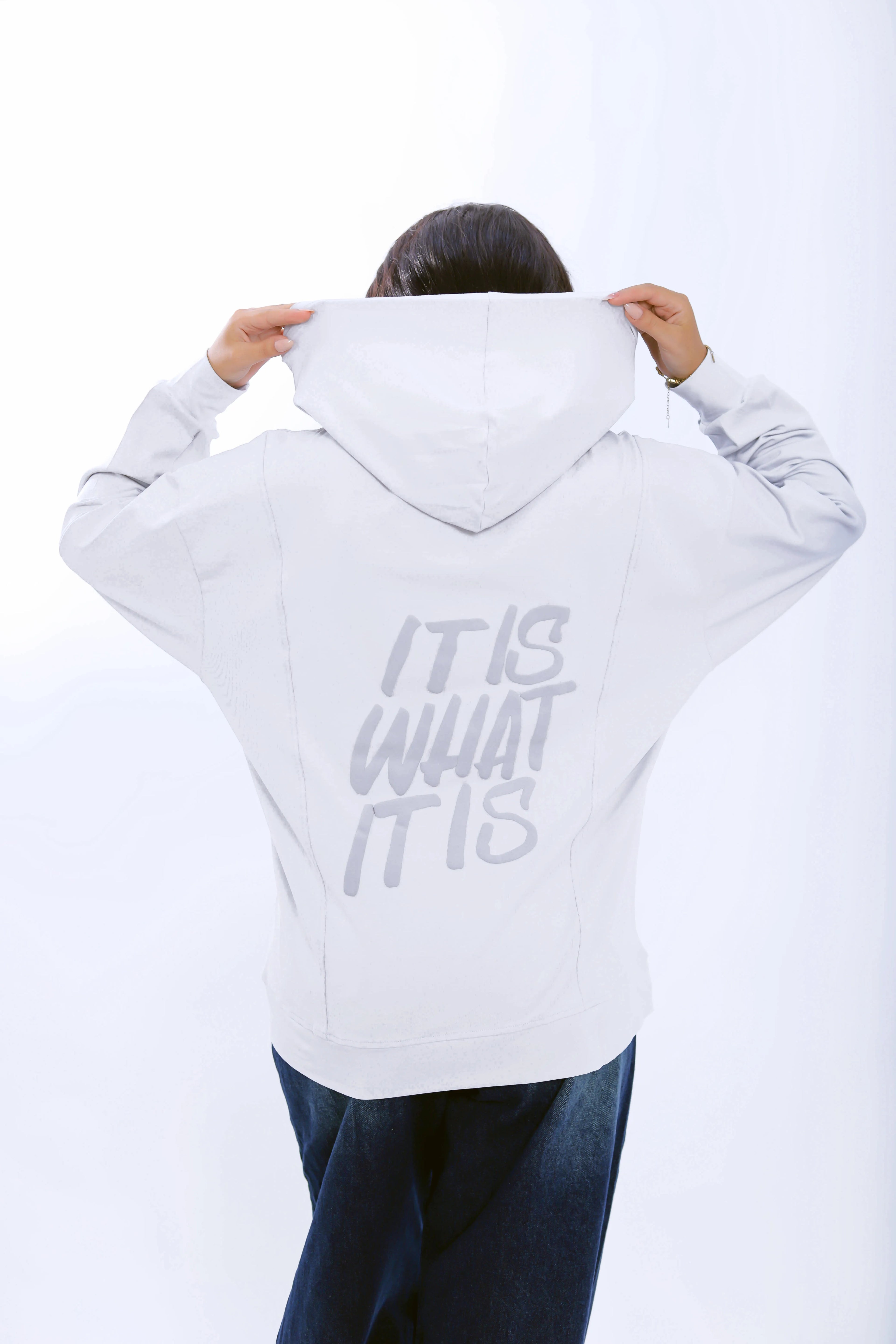 It Is What It Is Hoodie - Light Grey