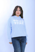 Graffiti Star Hoodie - Light Blue