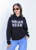 Graffiti Star Hoodie - Navy