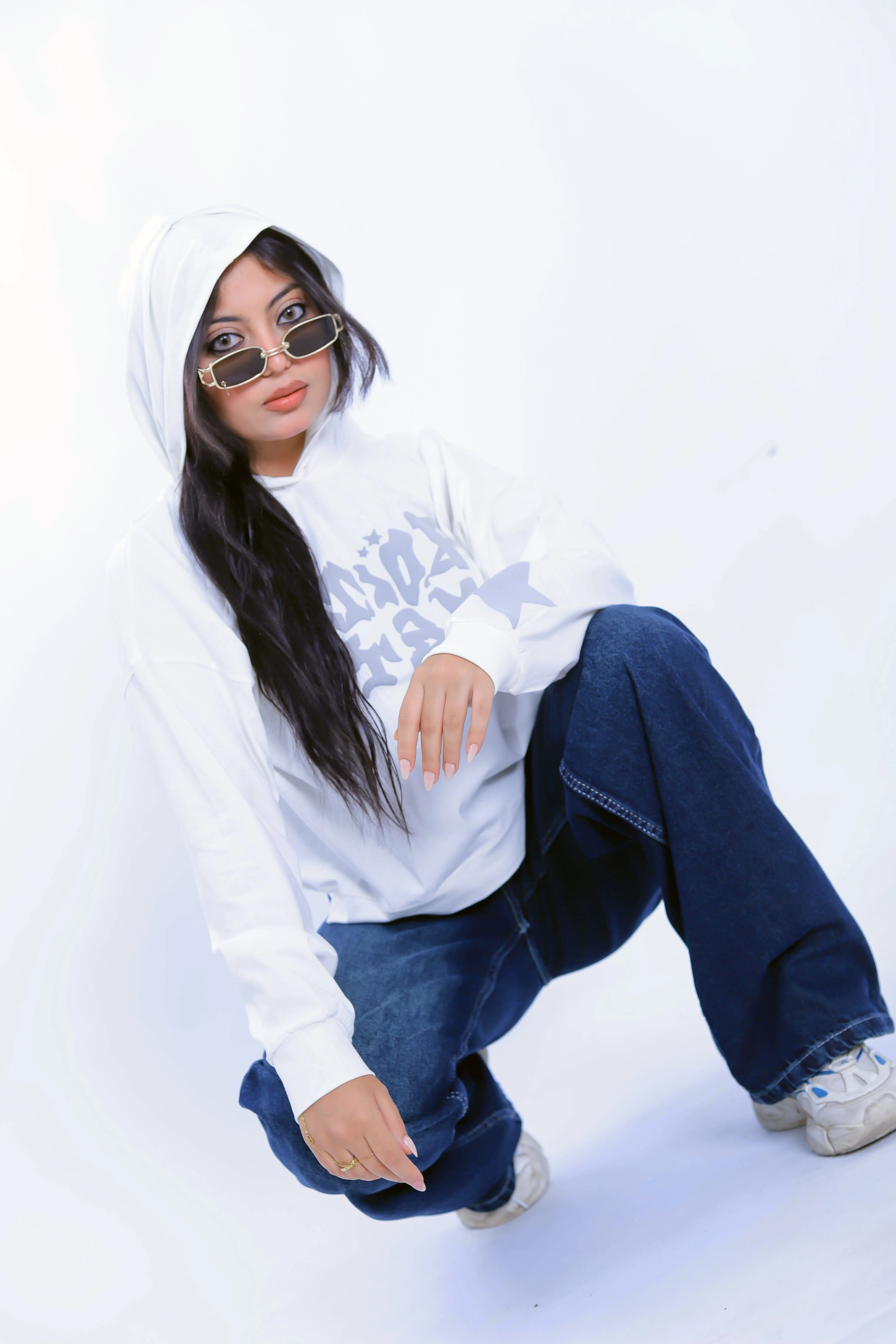 Graffiti Star Hoodie - White