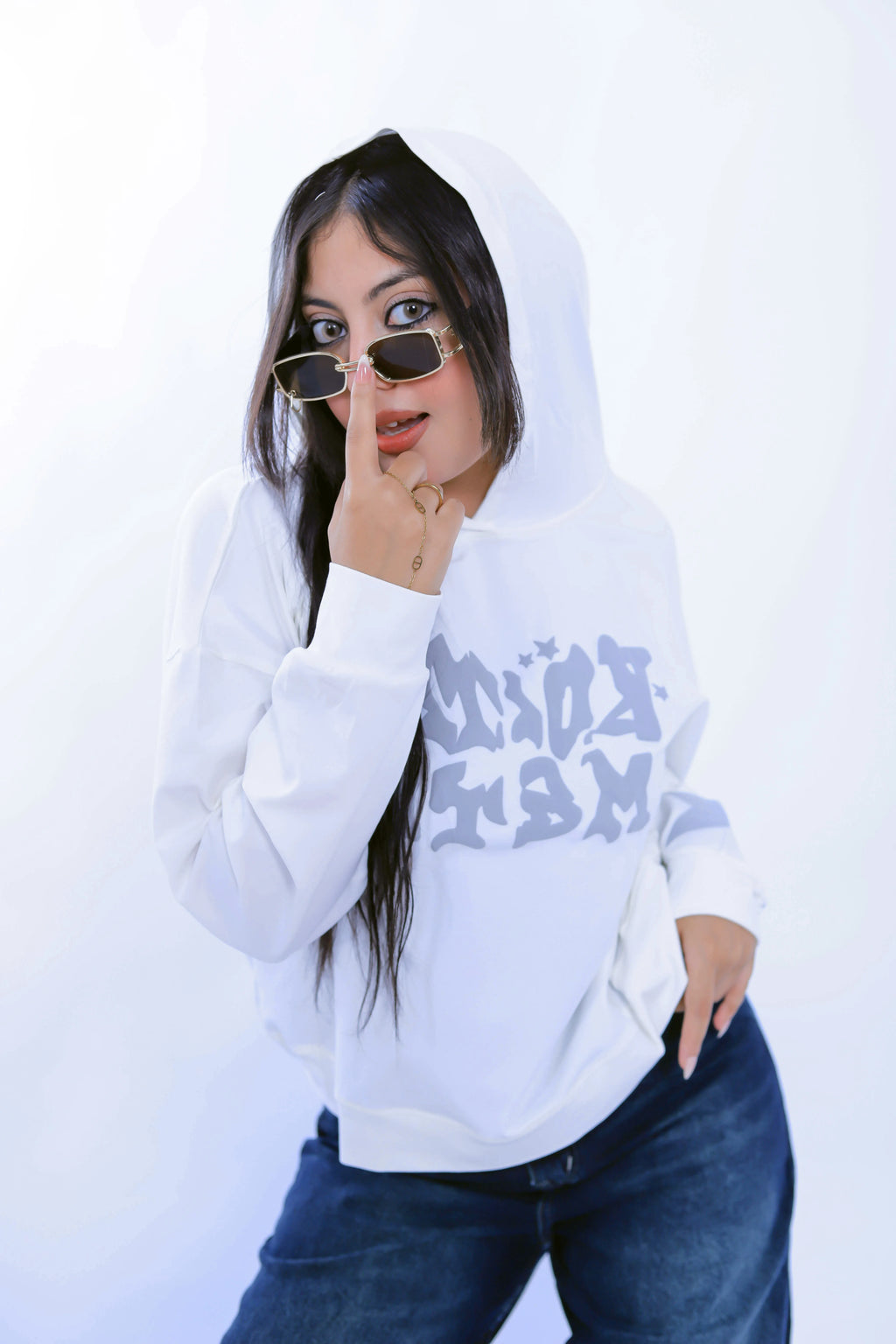Graffiti Star Hoodie - White