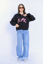 Pi Phi Half-Zip Sweatshirt - Navy