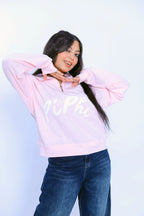 Pi Phi Half-Zip Sweatshirt - Pink